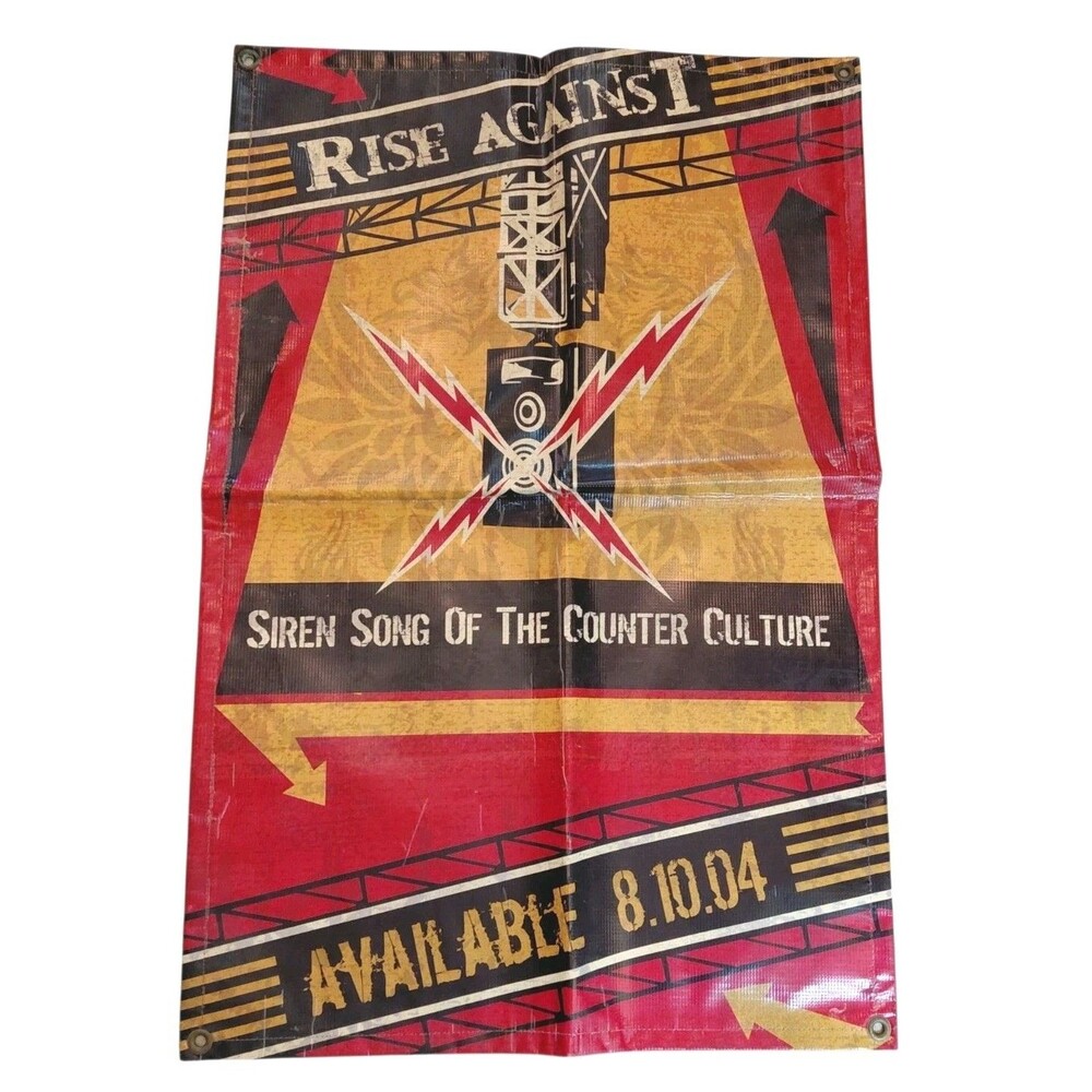 Rise Against Siren Song of the Counter Culture Record Store Vinyl Music Banner